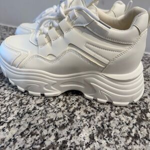 Women's White Chunky Sneakers